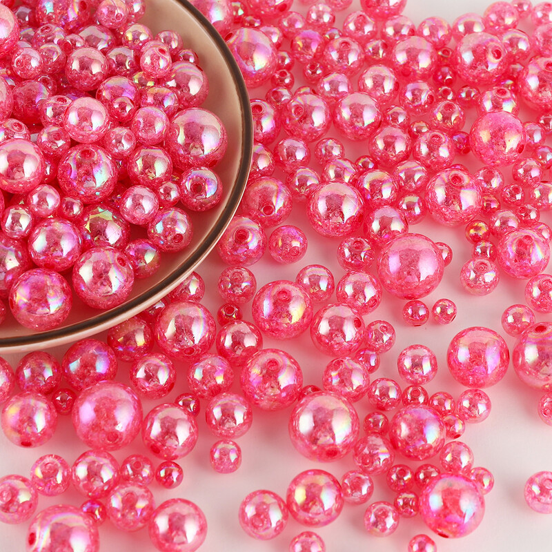 Chen Ming 8-20 mm Acrilic AB Color Bursting Loose Beads Brățară DIY, lanț pentru telefon mobil, breloc, accesorii cu margele