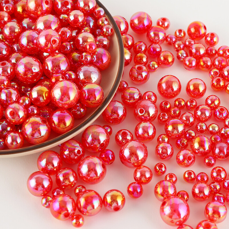Chen Ming 8-20 mm Acrilic AB Color Bursting Loose Beads Brățară DIY, lanț pentru telefon mobil, breloc, accesorii cu margele