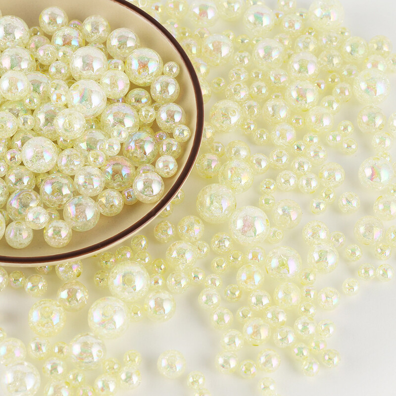 Chen Ming 8-20 mm Acrilic AB Color Bursting Loose Beads Brățară DIY, lanț pentru telefon mobil, breloc, accesorii cu margele