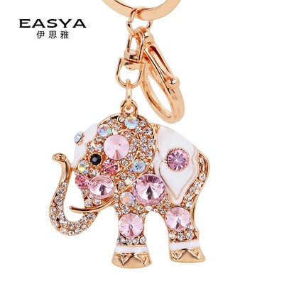 Accesorii pentru breloc din aliaj picurare de ulei Breloc cu strasuri incrustate Breloc elefant brelocuri masina pentru genti pendan mic cadou