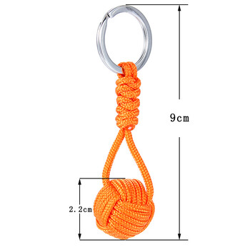 Нов тъкан ключодържател с паракорд за оцеляване на открито, тактически военен парашут, въже, шнур, топка, висулка, ключодържател, ключодържател