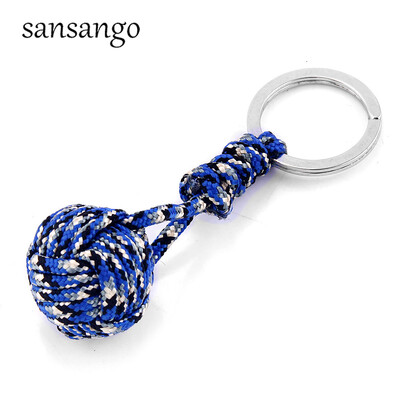 Jauns austs Paracord štropes atslēgu piekariņš āra izdzīvošanas taktiskā militārā izpletņa virve Auklas lodīšu kulons atslēgu piekariņš