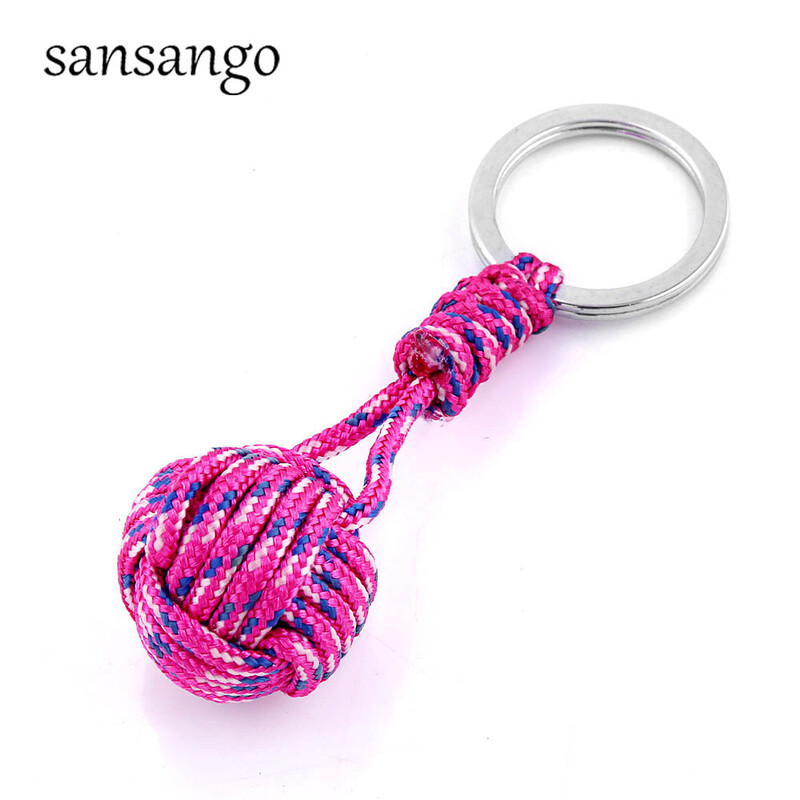 Jauns austs Paracord štropes atslēgu piekariņš āra izdzīvošanas taktiskā militārā izpletņa virve Auklas lodīšu kulons atslēgu piekariņš