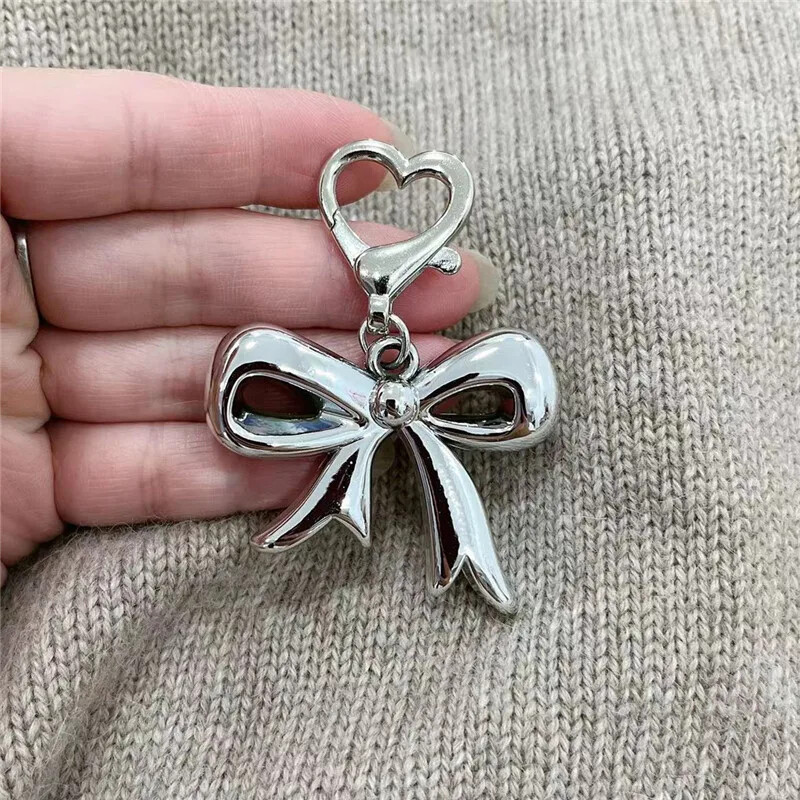 Minimalizam Akrilne mašne Privjesak za ključeve Ljubav Breskva Srce Kopča Ručna torbica Crnoružičasta mašna Privjesak Ukras Ključ od automobila Chians Dodaci