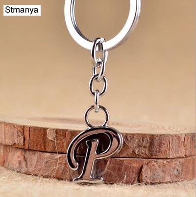 Breloc de chei cu litere AZ NOU DIY Breloc de metal de culoare argintie Breloc de mașină pentru femei Breloc de chei cu literă simplă Nume Suport cheie Cadou de petrecere Bijuterii