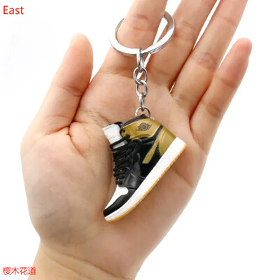 Aj4 breloc albastru ciment alb 3D pandantiv adidași stereo model patru generații bijuterii pandantiv geantă, cadouri pentru copii.