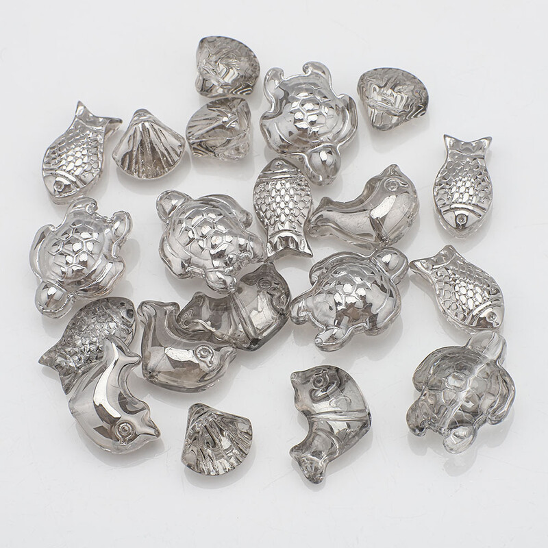 Accesorii pentru bijuterii bricolaj, broasca testoasa fantoma, gaura crucii, peste mic, margele de sticla, gaura medie, bratara, cercei, accesorii, materiale, lot