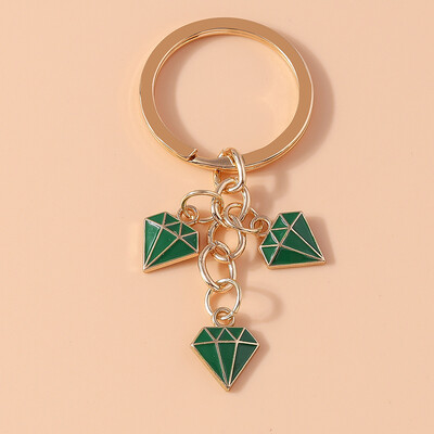 Breloc colorat în formă de diamant pentru femei, bărbați, chei de mașină, poșete, brelocuri, cadou de bijuterii DIY