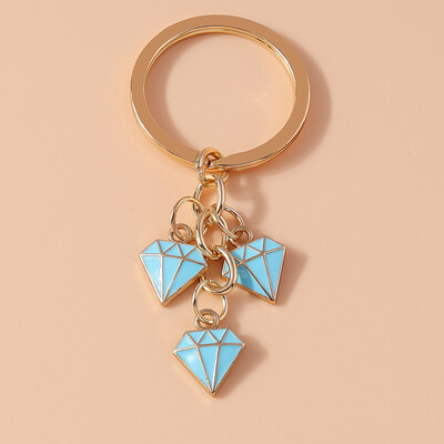Breloc colorat în formă de diamant pentru femei, bărbați, chei de mașină, poșete, brelocuri, cadou de bijuterii DIY