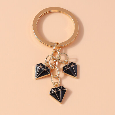 Breloc colorat în formă de diamant pentru femei, bărbați, chei de mașină, poșete, brelocuri, cadou de bijuterii DIY