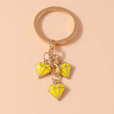 Breloc colorat în formă de diamant pentru femei, bărbați, chei de mașină, poșete, brelocuri, cadou de bijuterii DIY