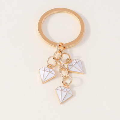 Breloc colorat în formă de diamant pentru femei, bărbați, chei de mașină, poșete, brelocuri, cadou de bijuterii DIY