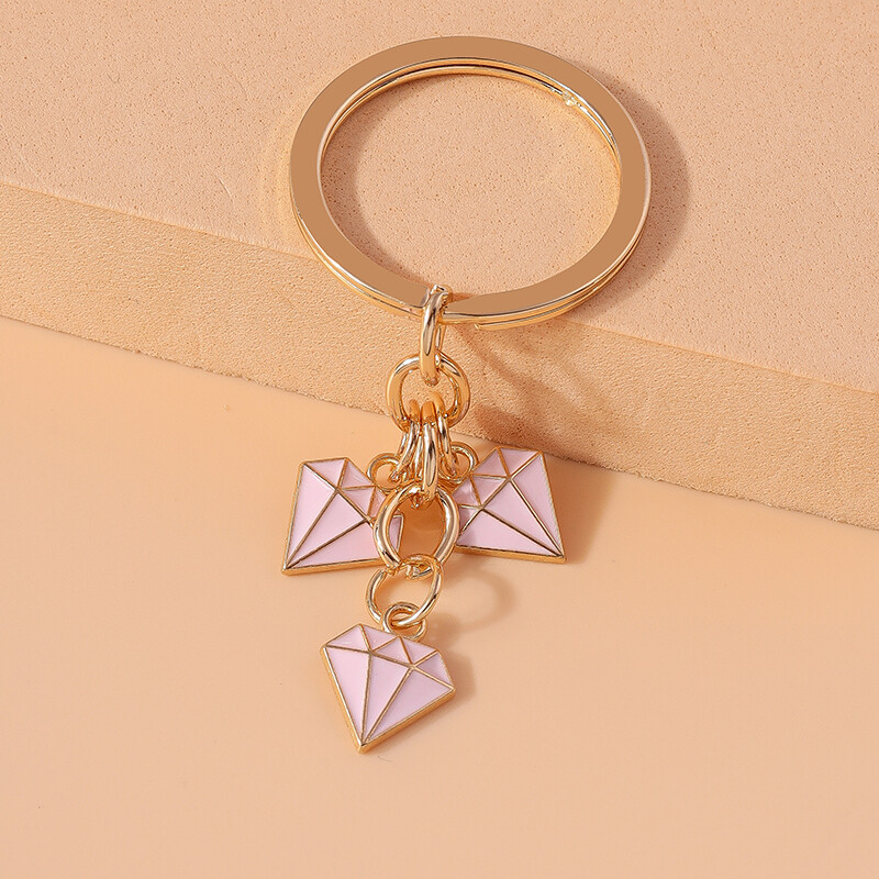 Breloc colorat în formă de diamant pentru femei, bărbați, chei de mașină, poșete, brelocuri, cadou de bijuterii DIY