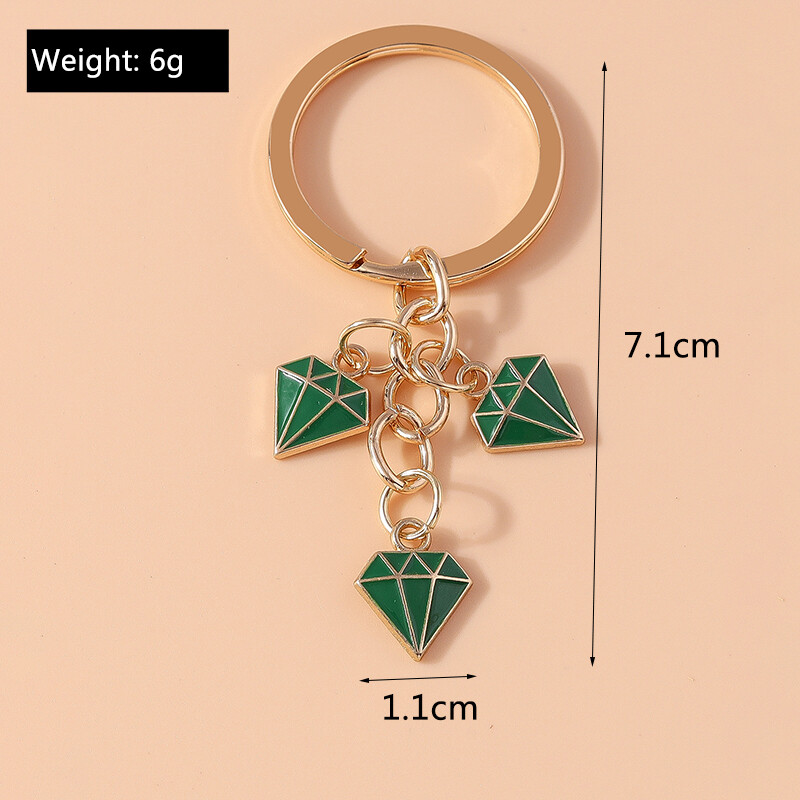 Breloc colorat în formă de diamant pentru femei, bărbați, chei de mașină, poșete, brelocuri, cadou de bijuterii DIY