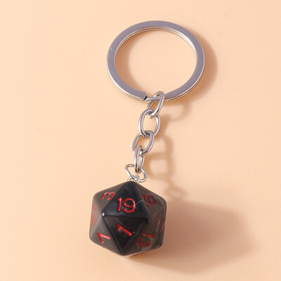 Aihua New Cartoon 3D Personality Digital Big Red Cubic Dice Brelocuri pentru brelocuri Suport cheie mașină Decorare geantă Bijuterii DIY