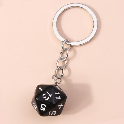 Aihua New Cartoon 3D Personality Digital Big Red Cubic Dice Brelocuri pentru brelocuri Suport cheie mașină Decorare geantă Bijuterii DIY