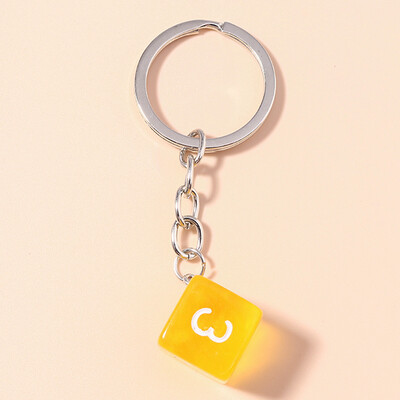 Aihua New Cartoon 3D Personality Digital Big Red Cubic Dice Brelocuri pentru brelocuri Suport cheie mașină Decorare geantă Bijuterii DIY