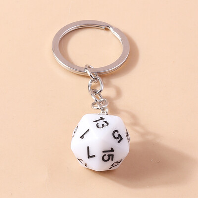 Aihua New Cartoon 3D Personality Digital Big Red Cubic Dice Brelocuri pentru brelocuri Suport cheie mașină Decorare geantă Bijuterii DIY