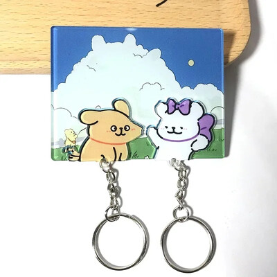 Breloc pentru cupluri Brelocuri cu inimă asortate Agatator Suport chei acrilic Cadou decorativ de perete pentru mama tata iubit iubitorii de iubită