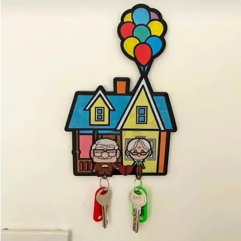 Breloc pentru cupluri Brelocuri cu inimă asortate Agatator Suport chei acrilic Cadou decorativ de perete pentru mama tata iubit iubitorii de iubită