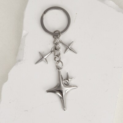 Y2K pozlaćeni privjesci za ključeve Zvjezdica Privjesci za ključeve od nehrđajućeg čelika za žene muškarce Poklon prijateljstva torbica torbica ukras ručno izrađen nakit