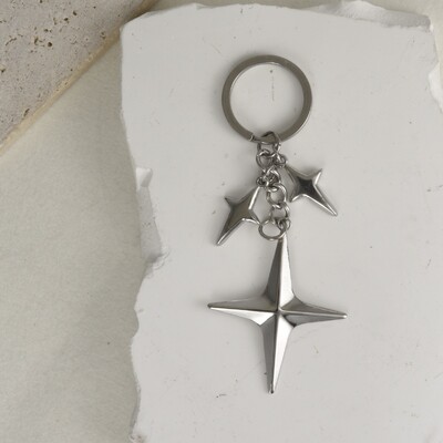 Y2K pozlaćeni privjesci za ključeve Zvjezdica Privjesci za ključeve od nehrđajućeg čelika za žene muškarce Poklon prijateljstva torbica torbica ukras ručno izrađen nakit