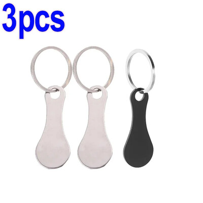 Coș de cumpărături din metal, 1/3 buc, jetoane, cărucior, jetoane, breloc decorativ, breloc multifuncțional portabil pentru cumpărături, în aer liber, acasă