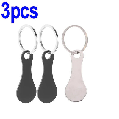 Coș de cumpărături din metal, 1/3 buc, jetoane, cărucior, jetoane, breloc decorativ, breloc multifuncțional portabil pentru cumpărături, în aer liber, acasă