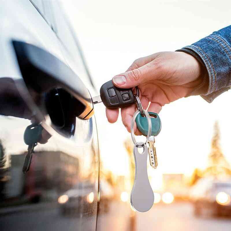 Coș de cumpărături din metal, 1/3 buc, jetoane, cărucior, jetoane, breloc decorativ, breloc multifuncțional portabil pentru cumpărături, în aer liber, acasă