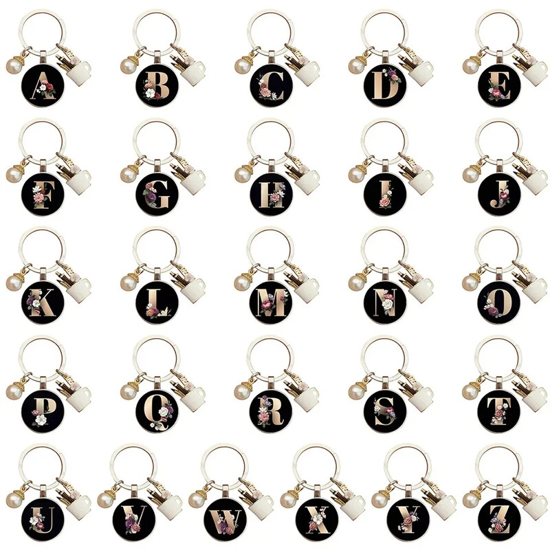 Breloc cu literă inițială Breloc mașină Breloc cu literă AZ Breloc cu litere alfabet Breloc pentru femei Bărbați Ornamente pentru genți Accesorii