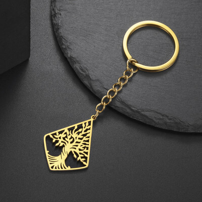 LIKGREAT Ķeltu dzīvības koks Deivida zvaigzne Atslēgu piekariņš sievietēm Vīriešiem Pusaudžiem Nerūsējošā tērauda soma Automašīnas atslēgu piekariņš Veselība Amulets Pārim Dāvana