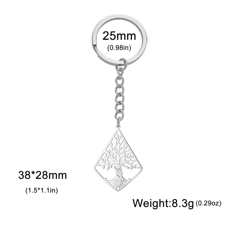 LIKGREAT Ķeltu dzīvības koks Deivida zvaigzne Atslēgu piekariņš sievietēm Vīriešiem Pusaudžiem Nerūsējošā tērauda soma Automašīnas atslēgu piekariņš Veselība Amulets Pārim Dāvana