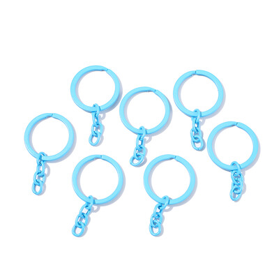 5 buc/lot 30 mm breloc breloc 55 mm lungime rotund colorat breloc breloc brelocuri pentru bricolaj bijuterii de fabricare aprovizionare cu ridicata