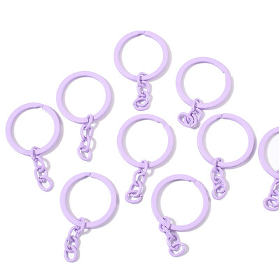 5 buc/lot 30 mm breloc breloc 55 mm lungime rotund colorat breloc breloc brelocuri pentru bricolaj bijuterii de fabricare aprovizionare cu ridicata