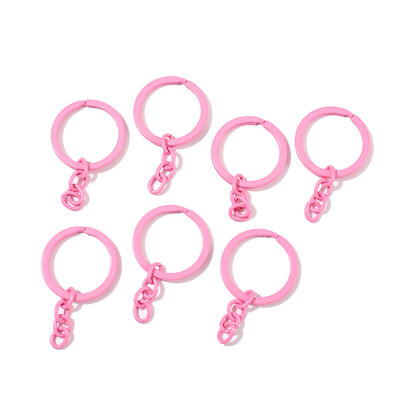 5 buc/lot 30 mm breloc breloc 55 mm lungime rotund colorat breloc breloc brelocuri pentru bricolaj bijuterii de fabricare aprovizionare cu ridicata