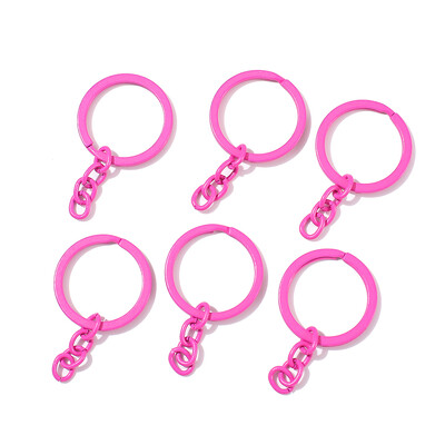 5 buc/lot 30 mm breloc breloc 55 mm lungime rotund colorat breloc breloc brelocuri pentru bricolaj bijuterii de fabricare aprovizionare cu ridicata