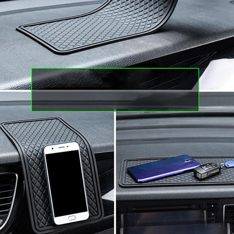 Covoraș lipicios pentru tabloul de bord al mașinii Tampă universală anti îndepărtare, reutilizabilă, anti-alunecare, covoraș lipicios pentru vehicule, suport pentru covoraș pentru disc