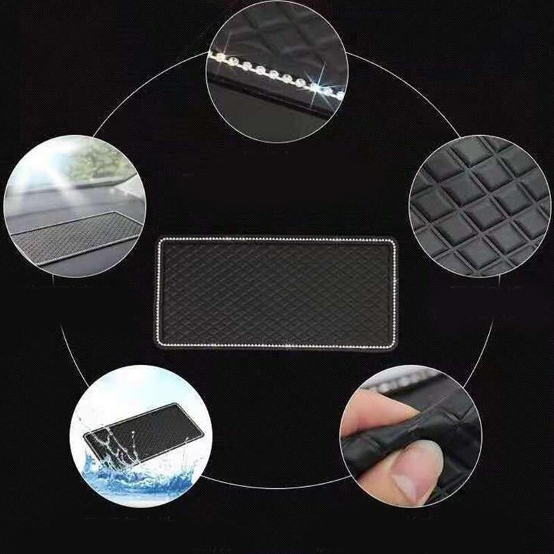 Covoraș lipicios pentru tabloul de bord al mașinii Tampă universală anti îndepărtare, reutilizabilă, anti-alunecare, covoraș lipicios pentru vehicule, suport pentru covoraș pentru disc