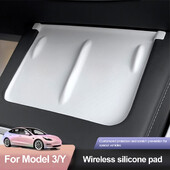 Pentru Tesla Model 3 Y 2023 2022 2021 Pad de încărcare fără fir din silicon Covoraș anti-alunecare Încărcător rezistent la praf Husă de protecție Accesorii auto