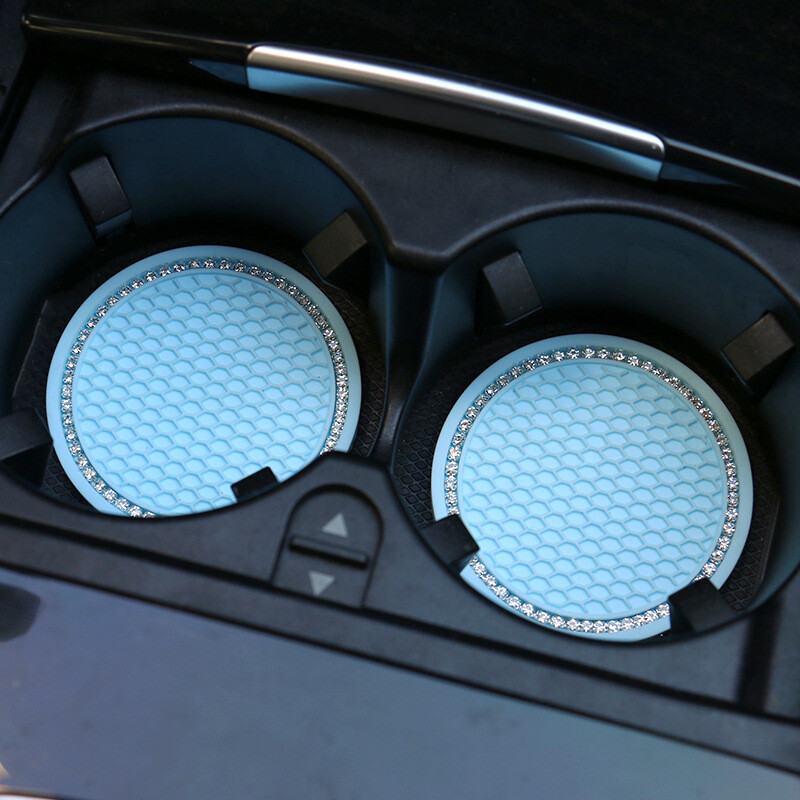 2 bucăți suport de pahare pentru pahare auto universale anti-alunecare Accesorii pentru interiorul mașinii cu stras din cristal