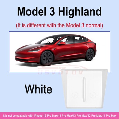 Bezvadu lādētāja paliktnis Tesla Model 3 YSX Highland 2024 2023 2022 Piederumi Centrālās konsoles organizatora uzlādes stacijas paklājiņi
