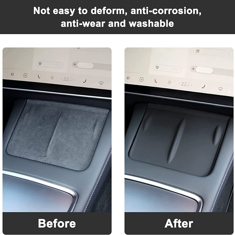 Bezvadu lādētāja paliktnis Tesla Model 3 YSX Highland 2024 2023 2022 Piederumi Centrālās konsoles organizatora uzlādes stacijas paklājiņi