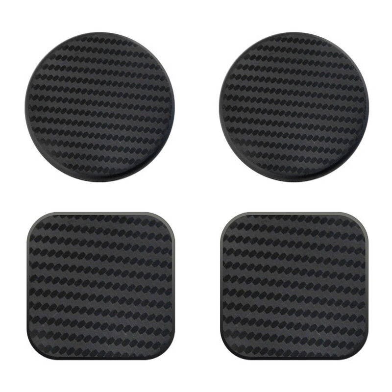 2Pcs silikonski utor za automobilsku čašu za vodu Neklizajuća podloga za prostirku 2,48" podloga za automatsku čašu Kružni kvadratni izgled Unutarnji dodaci od karbonskih vlakana