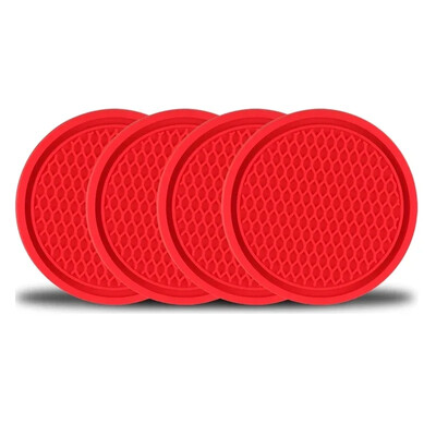 Pachet de 4 suporturi pentru pahare pentru mașină Tampoane anti-alunecare Cu inserție universală Coasters Accesorii interioare auto Suport pahare Tampoane cu inserție anti-alunecare