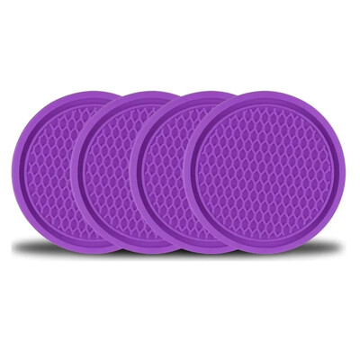 Pachet de 4 suporturi pentru pahare pentru mașină Tampoane anti-alunecare Cu inserție universală Coasters Accesorii interioare auto Suport pahare Tampoane cu inserție anti-alunecare