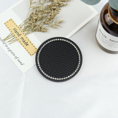 2gab Neslīdošs auto ūdens krūzes paliktnis Dimanta kalnu gumijas paklājiņš pudeļu turētājam.