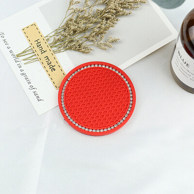 2gab Neslīdošs auto ūdens krūzes paliktnis Dimanta kalnu gumijas paklājiņš pudeļu turētājam.