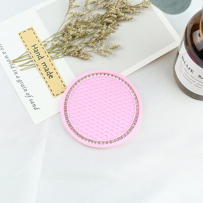 2gab Neslīdošs auto ūdens krūzes paliktnis Dimanta kalnu gumijas paklājiņš pudeļu turētājam.