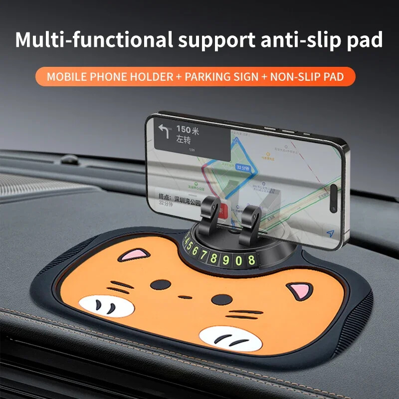 Covoraș anti-alunecare pentru mașină multifuncțională Suport pentru telefon mobil pentru mașină trei în unu Covoraș anti-alunecare din silicon Tablou de bord universal pentru mașină