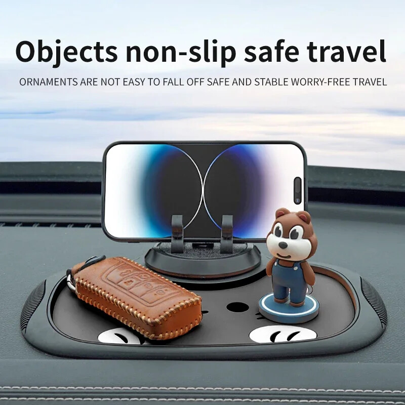 Covoraș anti-alunecare pentru mașină multifuncțională Suport pentru telefon mobil pentru mașină trei în unu Covoraș anti-alunecare din silicon Tablou de bord universal pentru mașină